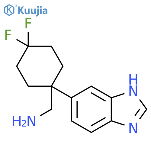 1-(1H-1,3-benzodiazol-5-yl)-4,4-difluorocyclohexylmethanamine structure
