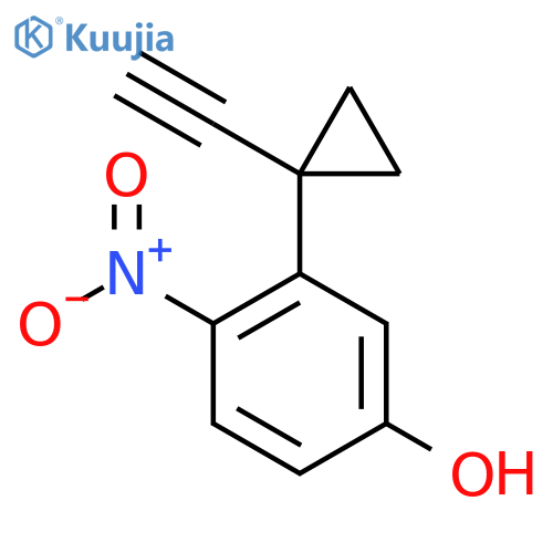 3-(1-ethynylcyclopropyl)-4-nitrophenol structure