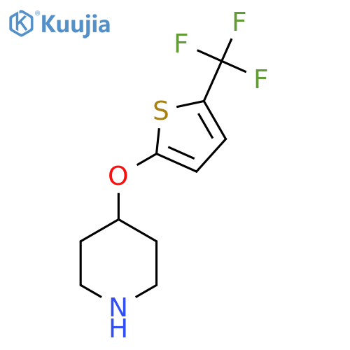4-{5-(trifluoromethyl)thiophen-2-yloxy}piperidine structure