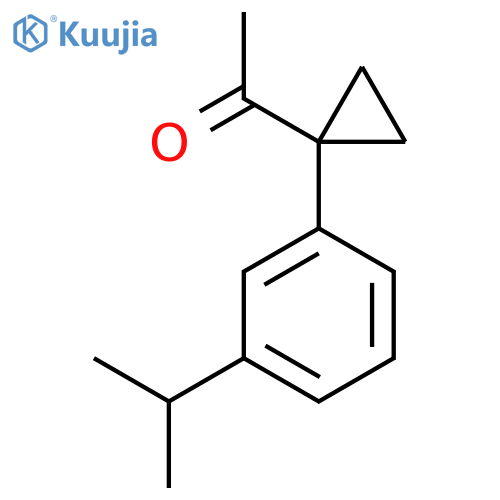 1-{1-3-(propan-2-yl)phenylcyclopropyl}ethan-1-one structure