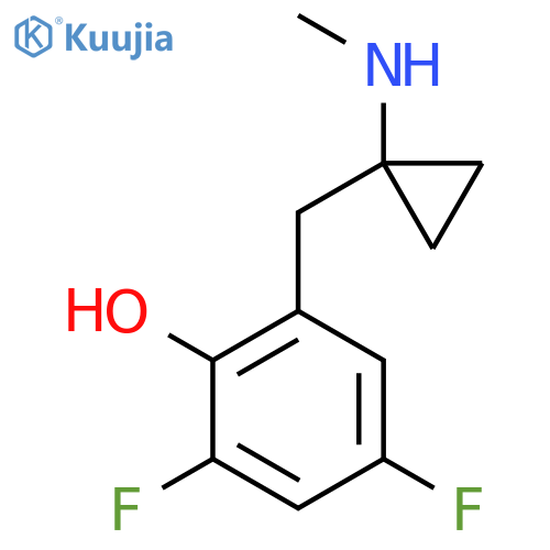 2,4-difluoro-6-{1-(methylamino)cyclopropylmethyl}phenol structure