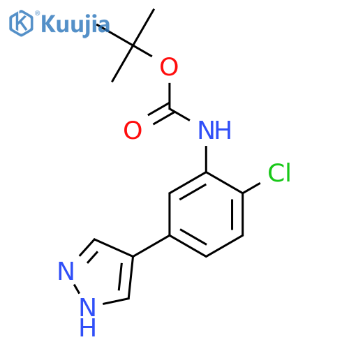 tert-butyl N-2-chloro-5-(1H-pyrazol-4-yl)phenylcarbamate structure