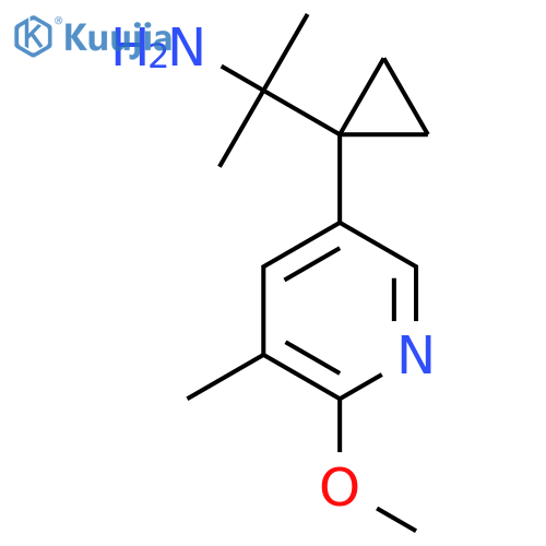 2-1-(6-methoxy-5-methylpyridin-3-yl)cyclopropylpropan-2-amine structure