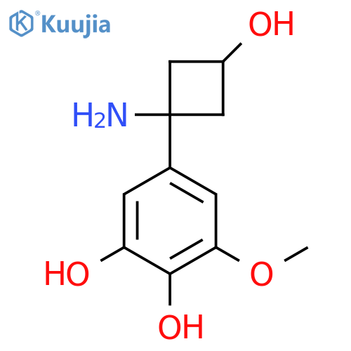 5-(1-amino-3-hydroxycyclobutyl)-3-methoxybenzene-1,2-diol structure