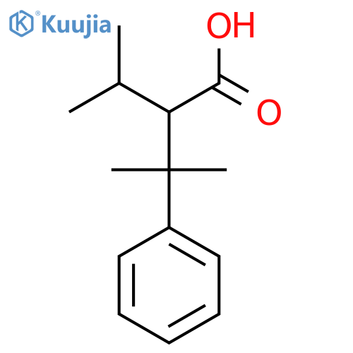 3-methyl-3-phenyl-2-(propan-2-yl)butanoic acid structure