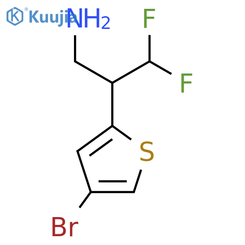 2-(4-bromothiophen-2-yl)-3,3-difluoropropan-1-amine structure