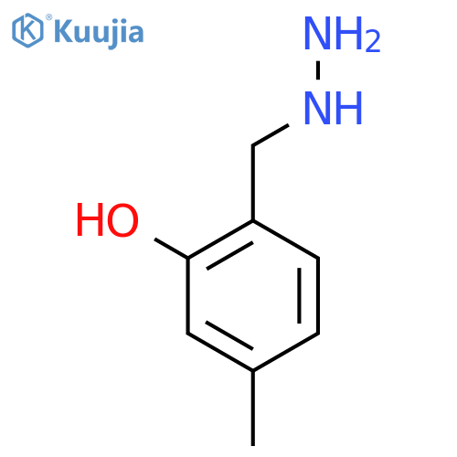 2-(hydrazinylmethyl)-5-methylphenol structure