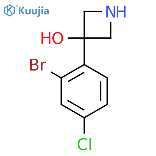 3-(2-bromo-4-chlorophenyl)azetidin-3-ol structure