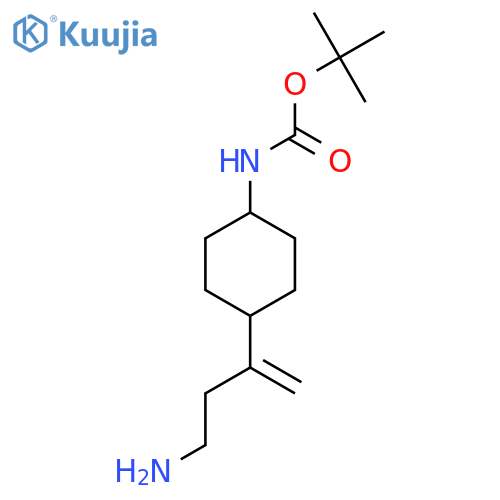 tert-butyl N-4-(4-aminobut-1-en-2-yl)cyclohexylcarbamate structure