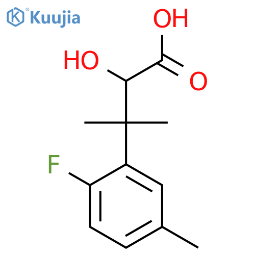 3-(2-fluoro-5-methylphenyl)-2-hydroxy-3-methylbutanoic acid structure