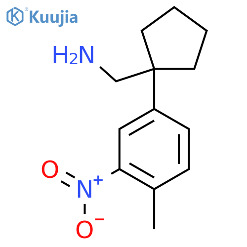 1-(4-methyl-3-nitrophenyl)cyclopentylmethanamine structure
