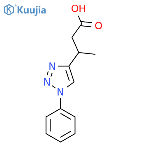 3-(1-phenyl-1H-1,2,3-triazol-4-yl)butanoic acid structure