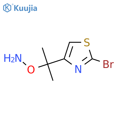 O-2-(2-bromo-1,3-thiazol-4-yl)propan-2-ylhydroxylamine structure