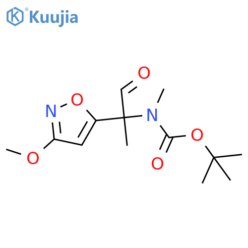 tert-butyl N-2-(3-methoxy-1,2-oxazol-5-yl)-1-oxopropan-2-yl-N-methylcarbamate structure