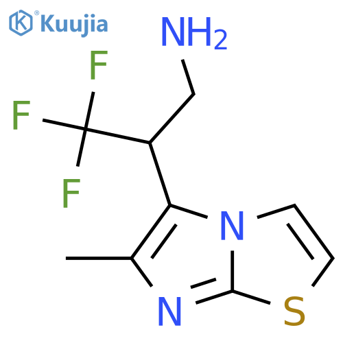 3,3,3-Trifluoro-2-{6-methylimidazo[2,1-b][1,3]thiazol-5-yl}propan-1-amine structure