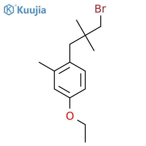 1-(3-bromo-2,2-dimethylpropyl)-4-ethoxy-2-methylbenzene structure