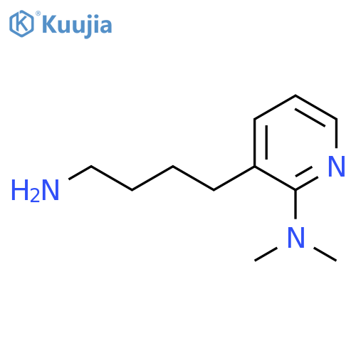 3-(4-aminobutyl)-N,N-dimethylpyridin-2-amine structure