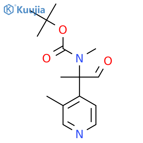 tert-butyl N-methyl-N-2-(3-methylpyridin-4-yl)-1-oxopropan-2-ylcarbamate structure