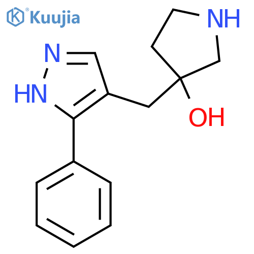 3-(3-phenyl-1H-pyrazol-4-yl)methylpyrrolidin-3-ol structure