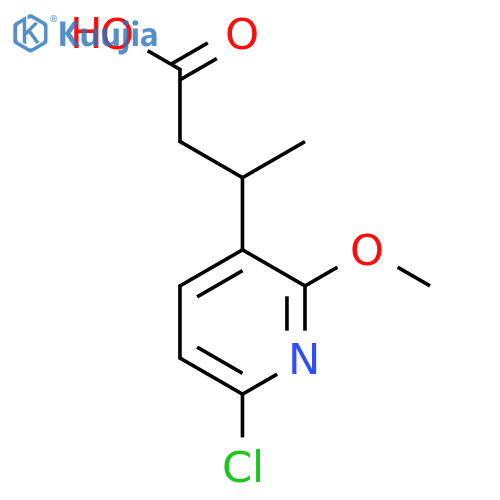 3-(6-chloro-2-methoxypyridin-3-yl)butanoic acid structure