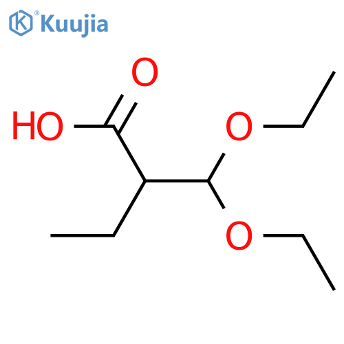 2-(diethoxymethyl)butanoic acid structure