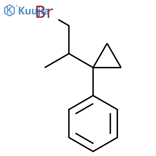 1-(1-bromopropan-2-yl)cyclopropylbenzene structure