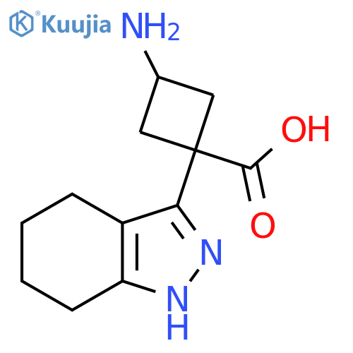 3-amino-1-(4,5,6,7-tetrahydro-1H-indazol-3-yl)cyclobutane-1-carboxylic acid structure
