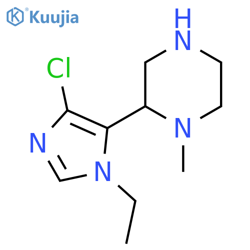 2-(4-chloro-1-ethyl-1H-imidazol-5-yl)-1-methylpiperazine structure