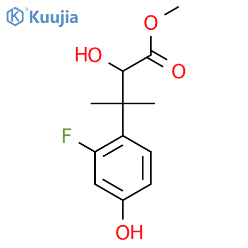 methyl 3-(2-fluoro-4-hydroxyphenyl)-2-hydroxy-3-methylbutanoate structure