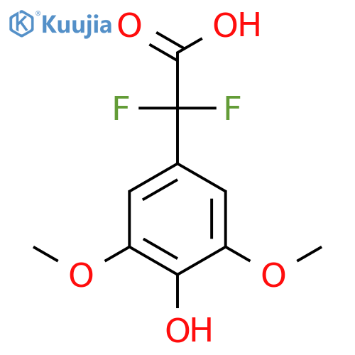 2,2-difluoro-2-(4-hydroxy-3,5-dimethoxyphenyl)acetic acid structure