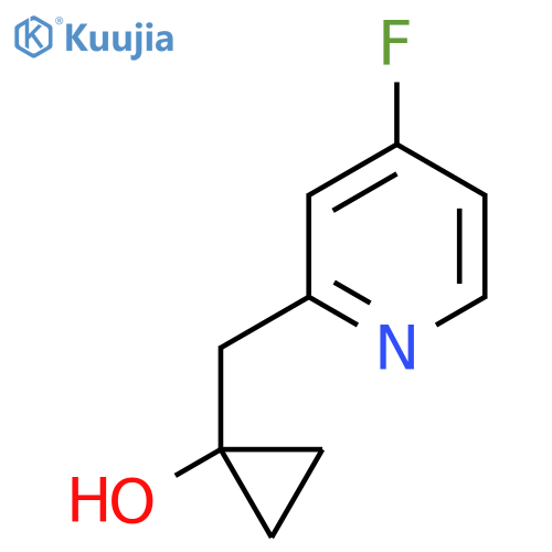 1-(4-fluoropyridin-2-yl)methylcyclopropan-1-ol structure