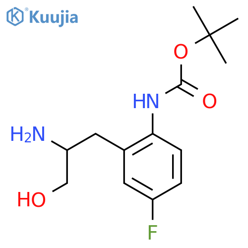 tert-butyl N-2-(2-amino-3-hydroxypropyl)-4-fluorophenylcarbamate structure