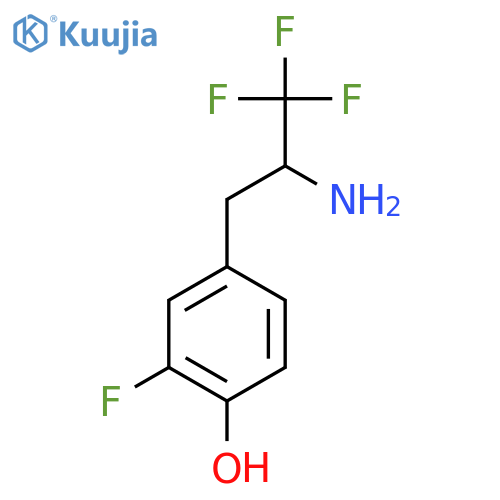 4-(2-amino-3,3,3-trifluoropropyl)-2-fluorophenol structure