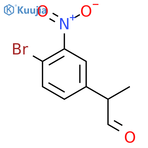 2-(4-bromo-3-nitrophenyl)propanal structure