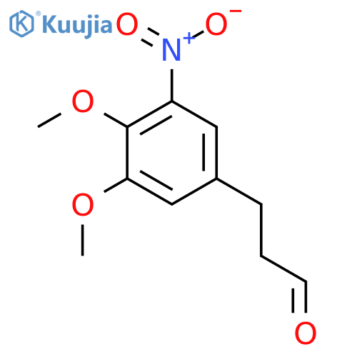 3-(3,4-dimethoxy-5-nitrophenyl)propanal structure