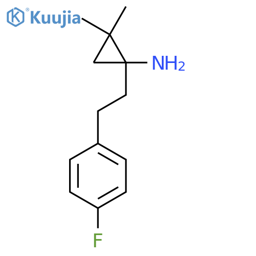 1-2-(4-fluorophenyl)ethyl-2,2-dimethylcyclopropan-1-amine structure