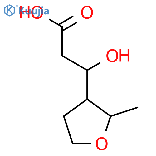 3-hydroxy-3-(2-methyloxolan-3-yl)propanoic acid structure