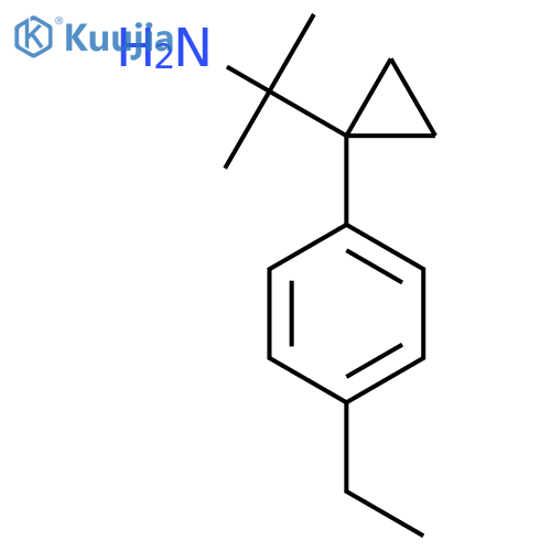 2-1-(4-ethylphenyl)cyclopropylpropan-2-amine structure