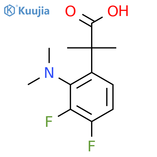 2-2-(dimethylamino)-3,4-difluorophenyl-2-methylpropanoic acid structure