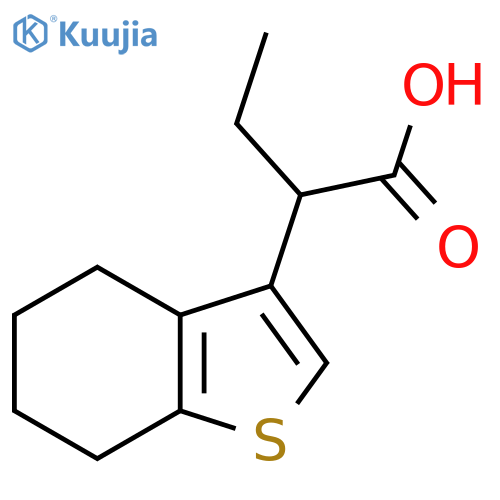2-(4,5,6,7-tetrahydro-1-benzothiophen-3-yl)butanoic acid structure
