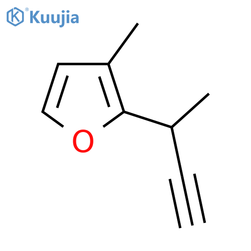 2-(but-3-yn-2-yl)-3-methylfuran structure