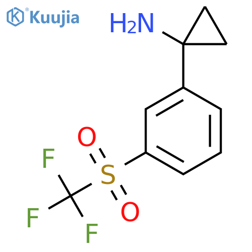 1-(3-trifluoromethanesulfonylphenyl)cyclopropan-1-amine structure