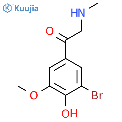 1-(3-bromo-4-hydroxy-5-methoxyphenyl)-2-(methylamino)ethan-1-one structure