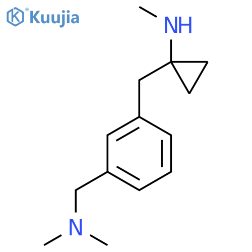1-({3-(dimethylamino)methylphenyl}methyl)-N-methylcyclopropan-1-amine structure