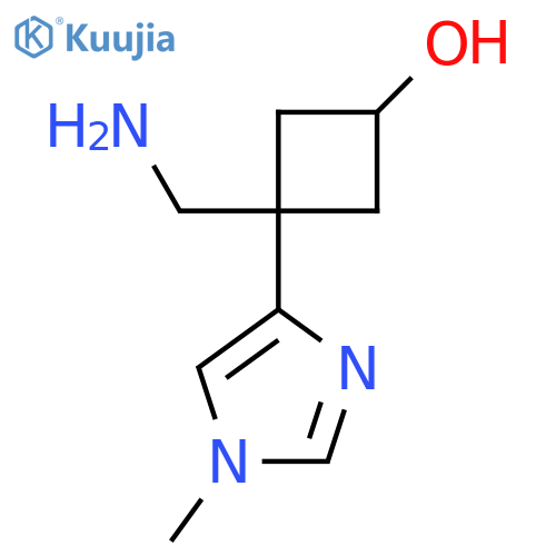 3-(aminomethyl)-3-(1-methyl-1H-imidazol-4-yl)cyclobutan-1-ol structure