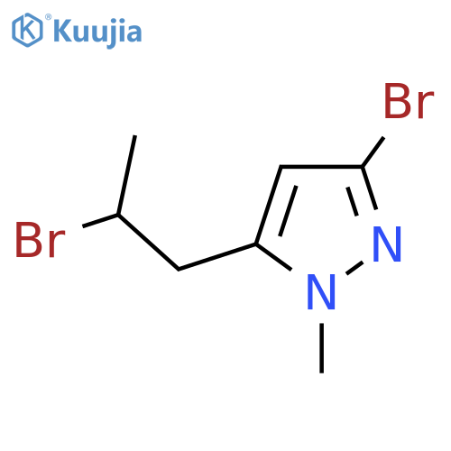 3-bromo-5-(2-bromopropyl)-1-methyl-1H-pyrazole structure