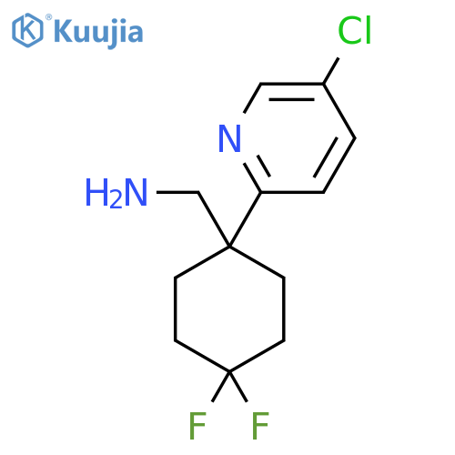 1-(5-chloropyridin-2-yl)-4,4-difluorocyclohexylmethanamine structure