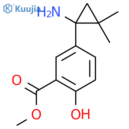 methyl 5-(1-amino-2,2-dimethylcyclopropyl)-2-hydroxybenzoate structure