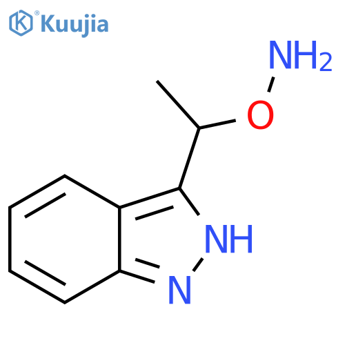 O-1-(1H-indazol-3-yl)ethylhydroxylamine structure