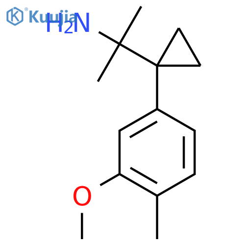 2-1-(3-methoxy-4-methylphenyl)cyclopropylpropan-2-amine structure